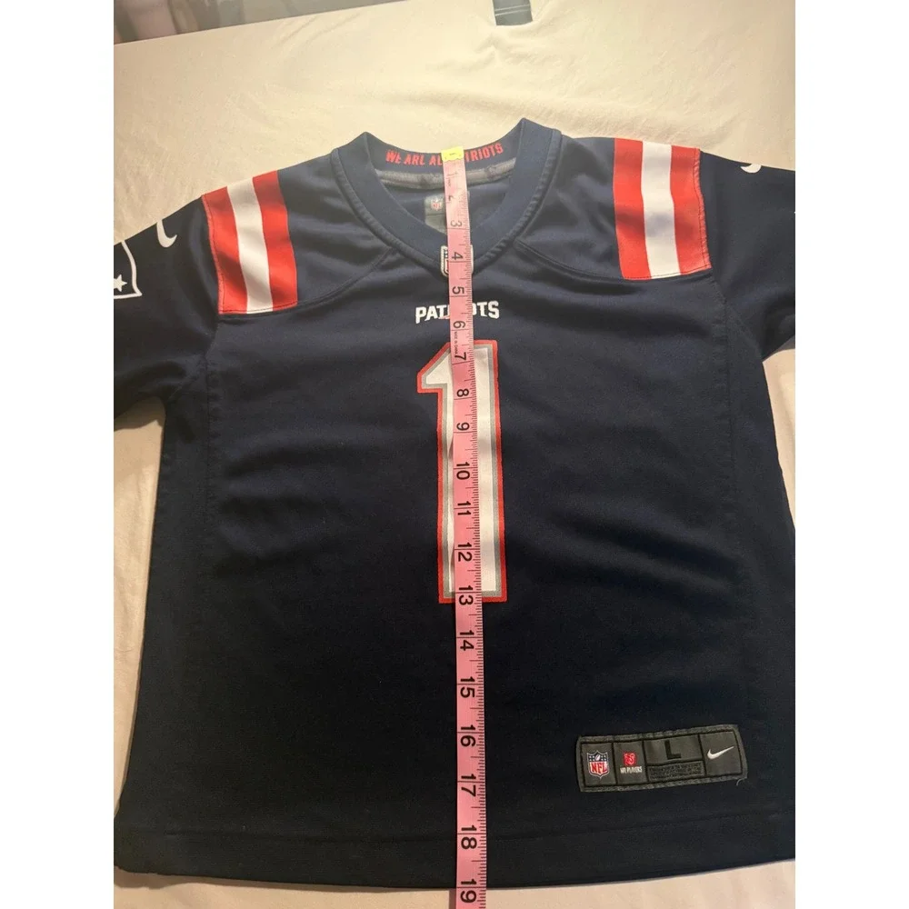 Nike Cam Newton New England Patriots Jersey Youth L Navy Blue NFL Number 1